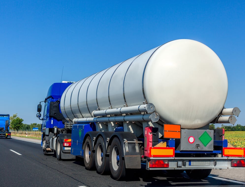  Fuel Tanker Running on Highway